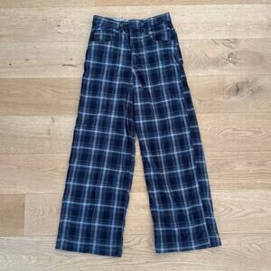 Jaded London - Aphex Check Wide Leg Pants in Black & Gray